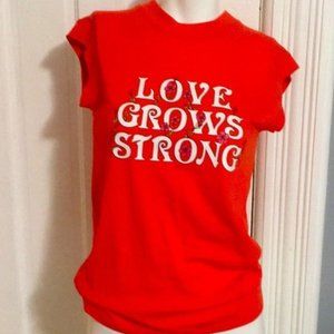 Girl Dangerous Love Grows Strong cotton tank S or M nwot